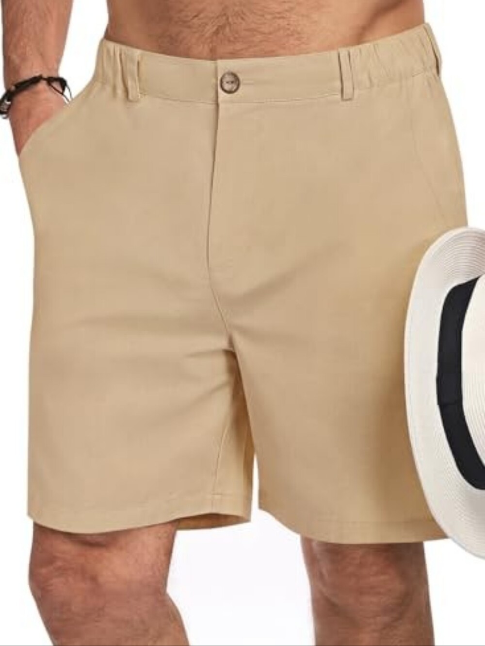 NWT Puimentiua Men's Khaki Casual Shorts